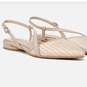 NWT Pointed Flats Woven Women's Slingback TAN US 8.5 in original box NATURALIZER